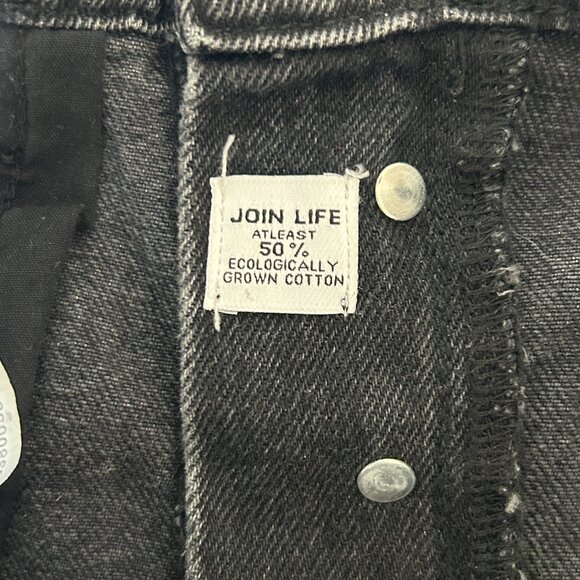 Zara Womens High Rise Denim Cutoff Shorts Size 6 Black Distressed Raw Hem Summer - Picture 4 of 16